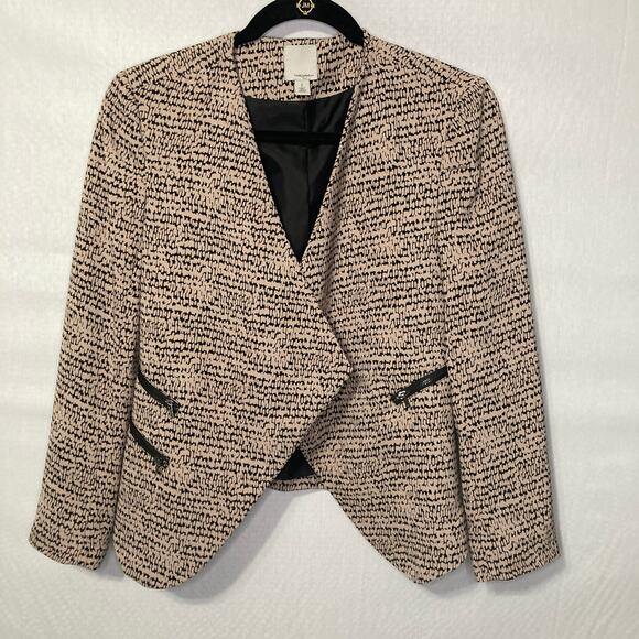 Halogen Petite Size S Open-Front Asymmetrical Blazer Jacket with Zipper Pockets - Picture 1 of 5